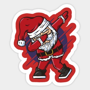 Funny Dabbing Santa Claus Sticker